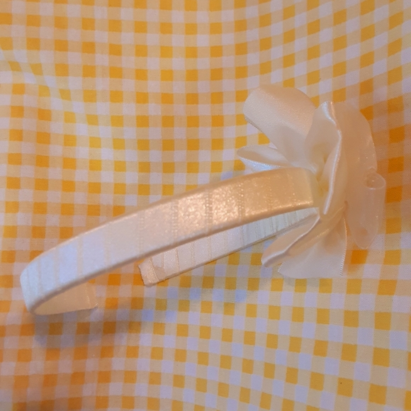 1FREE wP hairbands 2 satin purple&white w bows 2 plaid girl womens NWOT pretty - Picture 11 of 11